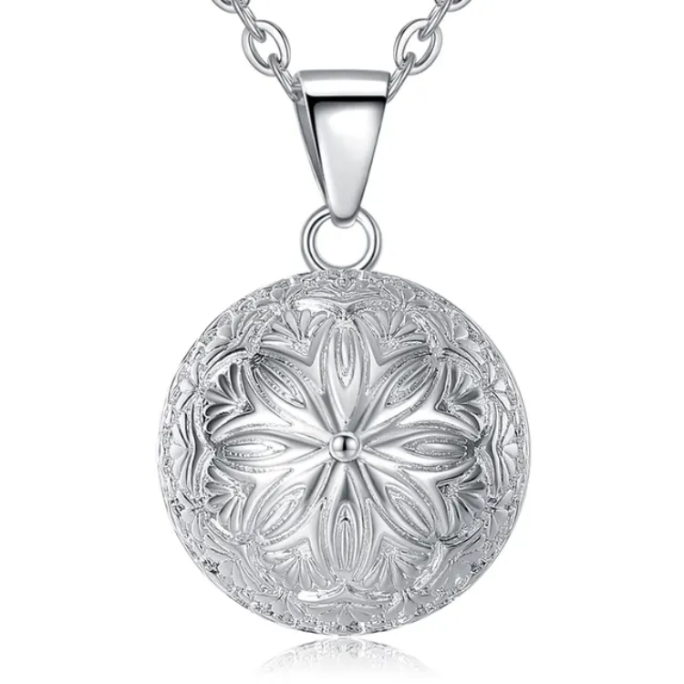 Bola-ketting - Silver Ball Flake - met kalmerend geluid