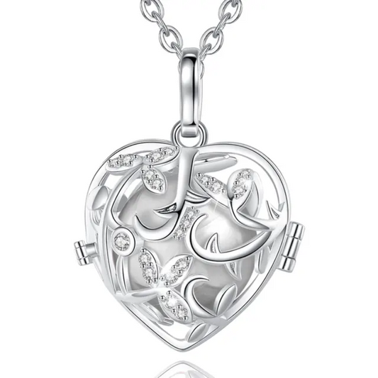 Bola-ketting - Silver Heart Vego - met kalmerend geluid