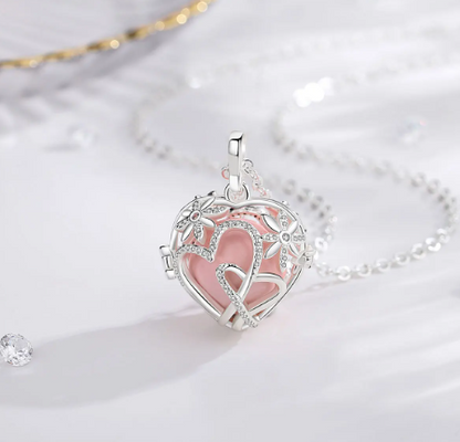 Bola-ketting - Silver Heart Lines - met kalmerend geluid