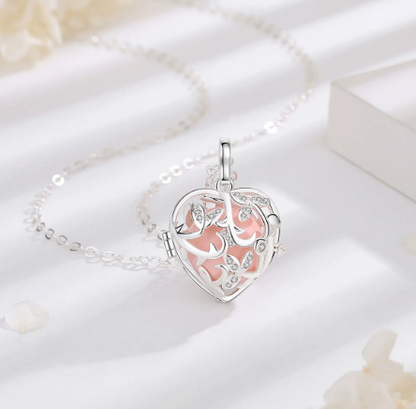 Bola-ketting - Silver Heart Lines - met kalmerend geluid