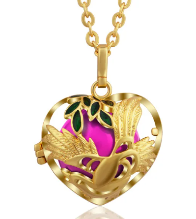 Bola-ketting - Heart Gold - met kalmerend geluid